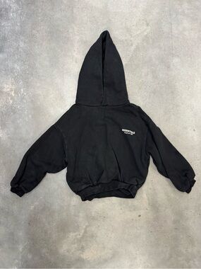 Fear of God Essentials Kids Black Logo Hoodie Size 4/5